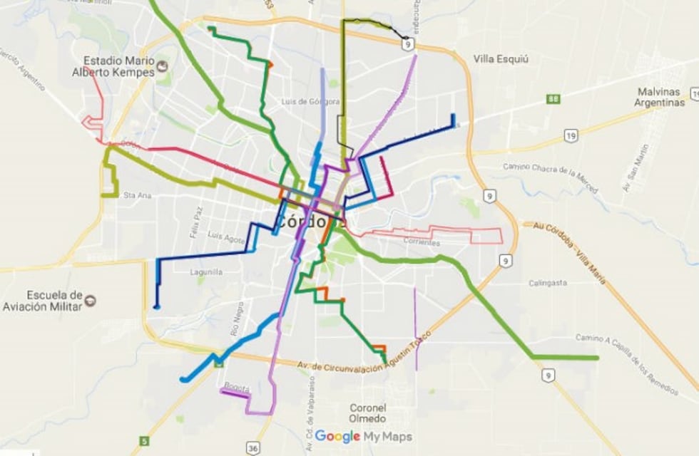 Conflicto en el transporte: conocé el recorrido completo de todas las líneas que circularán este lunes
