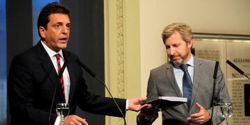 Sergio Massa y Rogelio Frigerio (Foto: Télam)