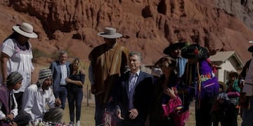 Macri y Awada, en el tribuyo a la Pachamama, en Jujuy
