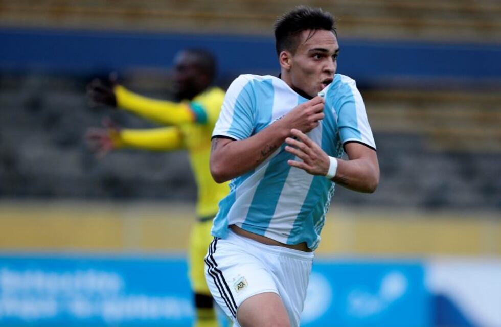 Lautaro Martínez sufrió una contractura durante el entrenamiento con la Sub 20