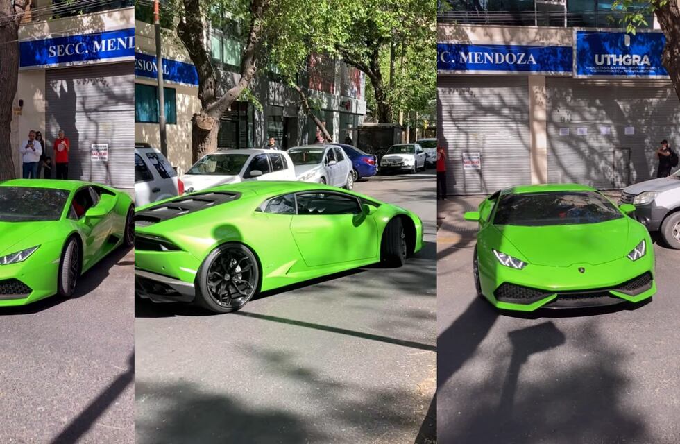 De película: un lujoso Lamborgini se ‘floreó’ por Mendoza y en contra mano