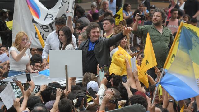Javier Milei en Mendoza. (Foto: Ignacio Blanco / Los Andes)