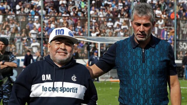 Gabriel Pellegrino ganó las últimas elecciones con el apoyo de Maradona. (Foto: ALEJANDRO PAGNI / AFP)
