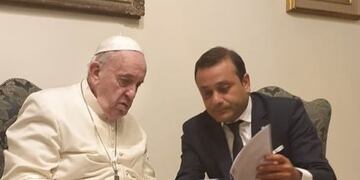 El Papa agradeció las coincidencias del gobernador de Misiones con su encíclica Laudato si sobre el medio ambiente\u002E (Gobierno Misiones)