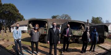 El ex diputado nacional recorrió las instalaciones del Ejército junto al gobernador Omar Perotti\u002E (@radioeme)