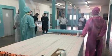 Presos de cárceles bonaerenses fabricaron 19\u002E000 barbijos (Foto: SPB)