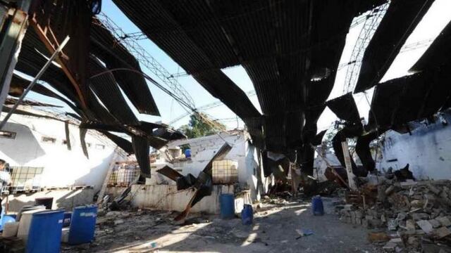 Los destrozos tras la explosión de 2014 (Archivo / La Voz)\u002E