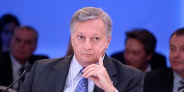 Juan Jose Aranguren, Argentina's minister of energy and mining, listens during the World Economic Forum on Latin America in Buenos Aires, Argentina, on Friday, April 7, 2017. The World Economic Forum on Latin America will explore the challenges, risks and opportunities for Latin America in this transitional period. Photographer: Sarah Pabst/Bloomberg