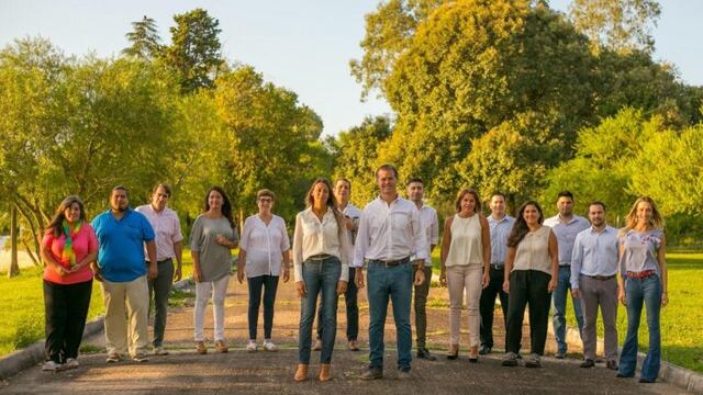 Martín Piaggio y parte de su gabinete