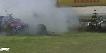 Impresionante accidente múltiple en la salida del Gran Premio de España\u002E (Foto: Web)