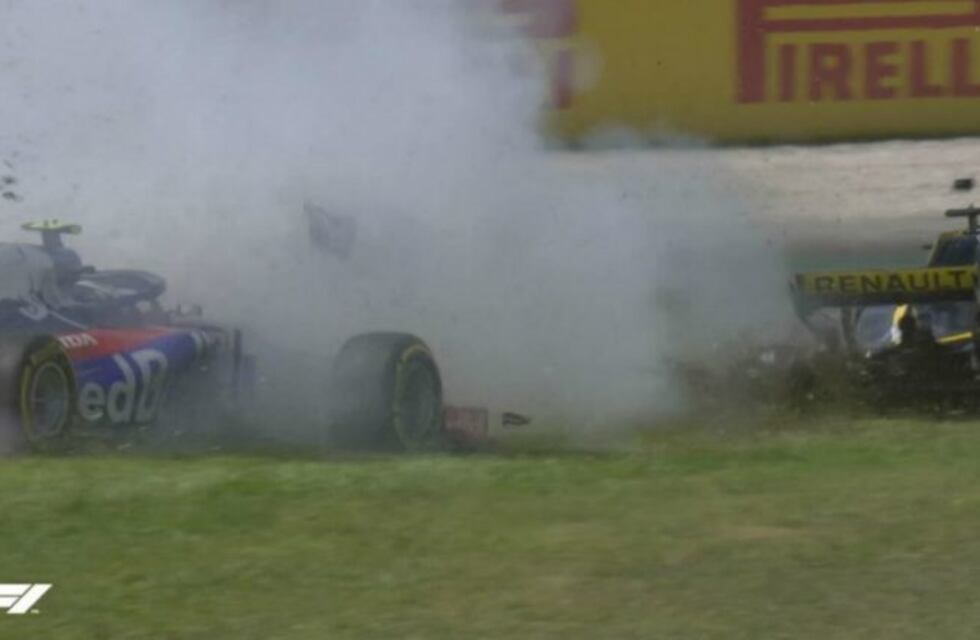 Fórmula 1: Impresionante accidente múltiple en la salida del Gran Premio de España