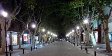 Calle con luces led\u002E