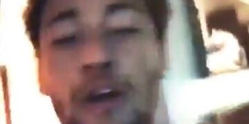 Neymar festejando el triunfo de Barcelona