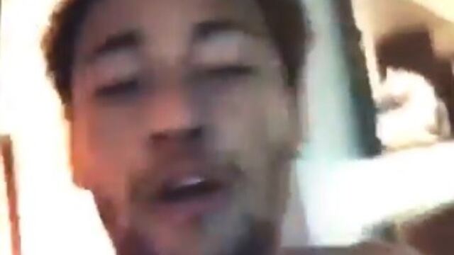 Neymar festejando el triunfo de Barcelona