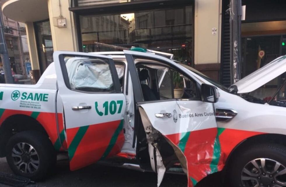 Chocó una camioneta del SAME en la que viajaba Alberto Crescenti