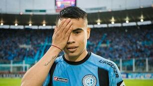 El Lucas Zelarayán con cara de pibe y el gesto Pirata. A los 32 años cumple su deseo de regresar a Belgrano (web).