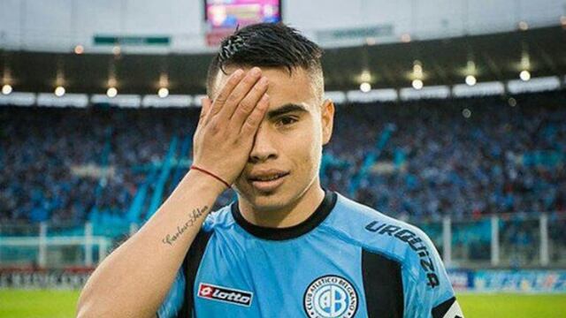 El Lucas Zelarayán con cara de pibe y el gesto Pirata. A los 32 años cumple su deseo de regresar a Belgrano (web).