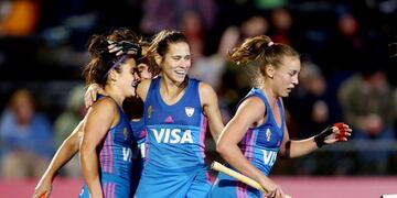 DYN25, JOHANNESBURGO, 16/07/2017, EL SELECCIONADO MAYOR DE HOCKEY SOBRE CÉSPED FEMENINO DE ARGENTINA (LAS LEONAS) VENCIO AL DE INDIA POR 3 A 0, EN LA 5° FECHA DE LA SEMIFINAL DE LA LIGA MUNDIAL QUE SE DISPUTA EN JOHANNESBURGO\r\nFOTO:DYN/VILLAR PRESS\u002E Johannesburgo sudafrica  campeonato torneo liga mundial de hockey hockey sobre cesped femenino partido seleccion argentina las leonas india