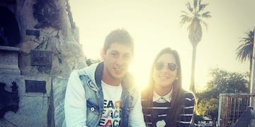Emiliano Sala y su hermana Romina\u002E (Facebook)