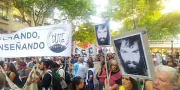 Marcha por Santiago Maldonado en Mendoza\u002E