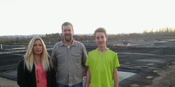 Kurt Ottonsen y sus padres.