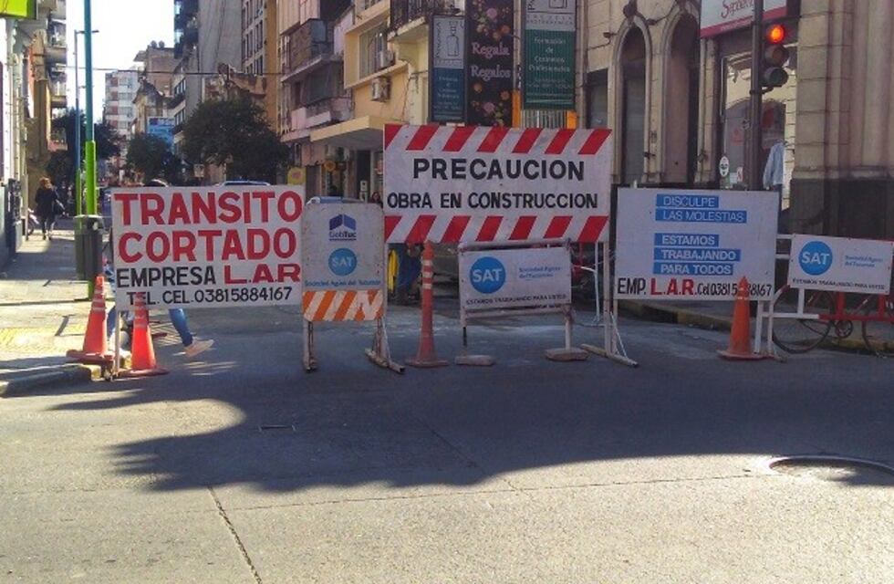 Por trabajos de la SAT se afectará el tránsito en dos arterias del microcentro tucumano