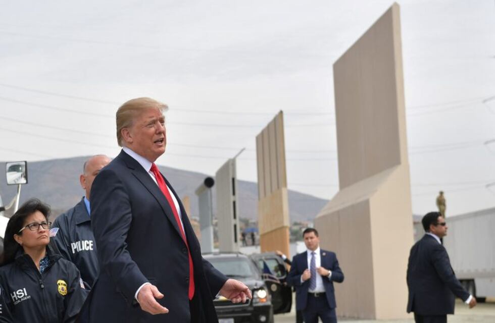 Donald Trump mostró las primeras imágenes del muro fronterizo con México