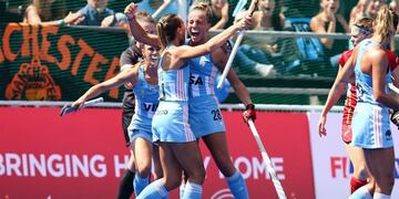Las Leonas derrotaron a Bélgica (Prensa CAH)\u002E