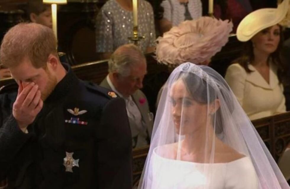 Boda real: la emoción del príncipe Harry al ver ingresar a Megan Markle