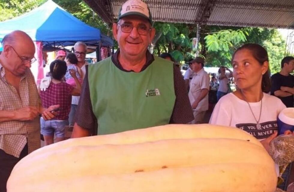Un productor misionero cosechó un zapallo de 27 kilos