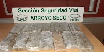 Los panes habían sido embalados con bolsas de nylon\u002E (@gendarmeria)