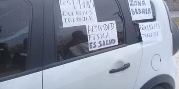 Protesta de profesionales de actividades saludables