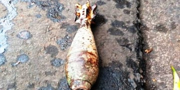 Hallaron un proyectil de mortero en Posadas