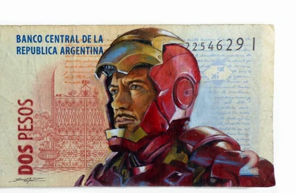 Un salteño rescató billetes de $2 y los convirtió en obras de arte