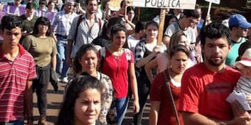 Marcha de los estudiantes de la UNaM