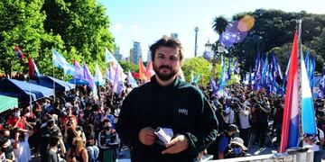 Grabois en La Rural\u002E (Foto: Clarín)