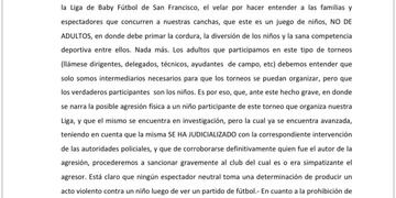 Comunicado de la Liga\u002E