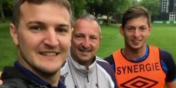 Emiliano Sala recibió en 2018 en Francia a su amigo Martín Molteni\u002E (Facebook)