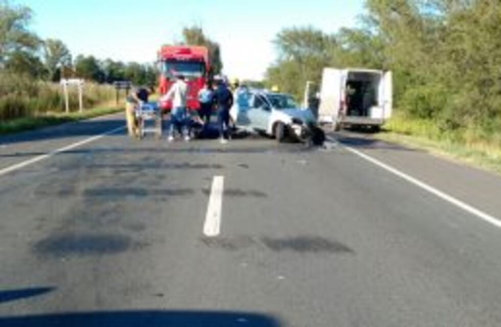 Un herido al colisionar contra un camión en ruta 158, a la altura de Las Higueras