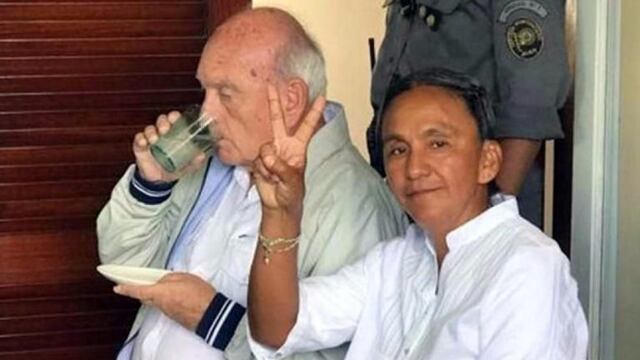 Raúl Noro junto a Milagro Sala, en foto de archivo.