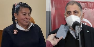 Intendentes Karina Paniagua, de Humauaca, y Raúl Jorge, de San Salvador de Jujuy\u002E