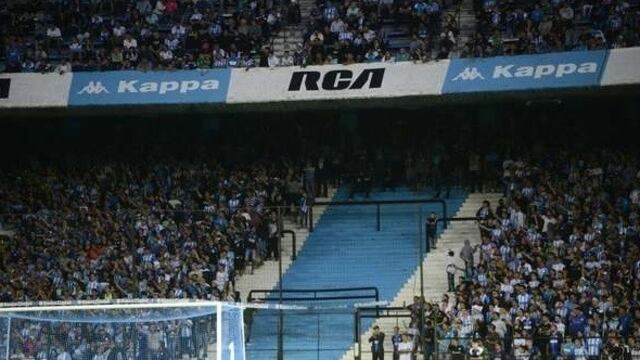 Hueco en la tribuna de Racing