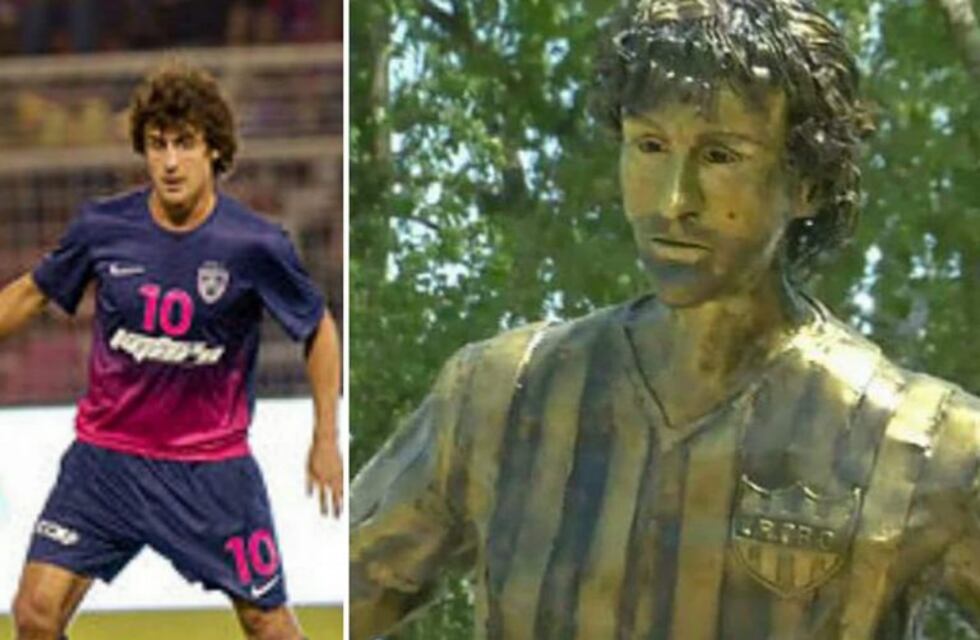 Hicieron una estatua de Pablo Aimar en Río Cuarto y hay polémica