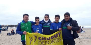 Parte del equipo de Voley de Chubut\u002E