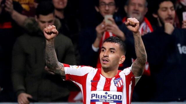 Soccer Football - La Liga Santander - Atletico Madrid v Villarreal - Wanda Metropolitano, Madrid, Spain - February 23, 2020   Atletico Madrid's Angel Correa celebrates scoring their first goal    REUTERS/Susana Vera