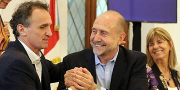 Katopodis, junto a Perotti y Rodenas (Prensa Gobernación)