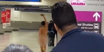Una mujer se paseó desnuda por el aeropuerto de Miami