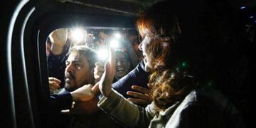 Llegada de Cristina Fernández a Santa Rosa (Twitter)