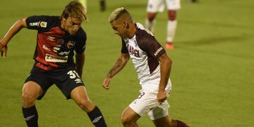 Jerónimo Cacciabue fue titular en el mediocampo rojinegro y Lucas Vera salió en el segundo tiempo. (@ligaafa)