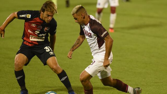 Jerónimo Cacciabue fue titular en el mediocampo rojinegro y Lucas Vera salió en el segundo tiempo. (@ligaafa)